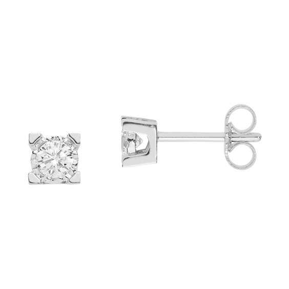 Boucles d'oreilles Comete Femme Punti Luce in Or blanc 0.1 Ct ORB1005 - ORB1005